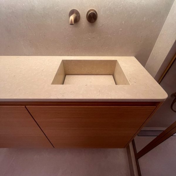 Premium Crema Luna basin combining elegance and durability